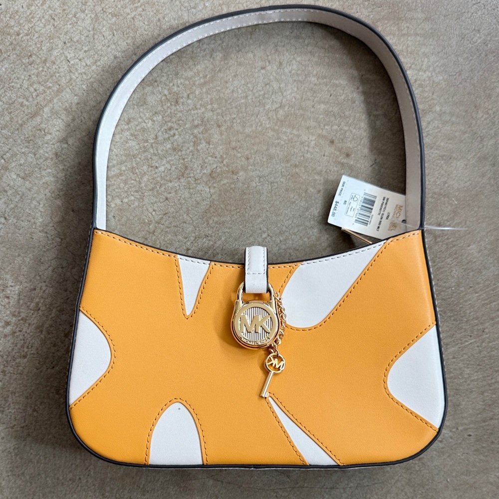 Michael Kors Sunburst Yellow and White Shoulder Bag